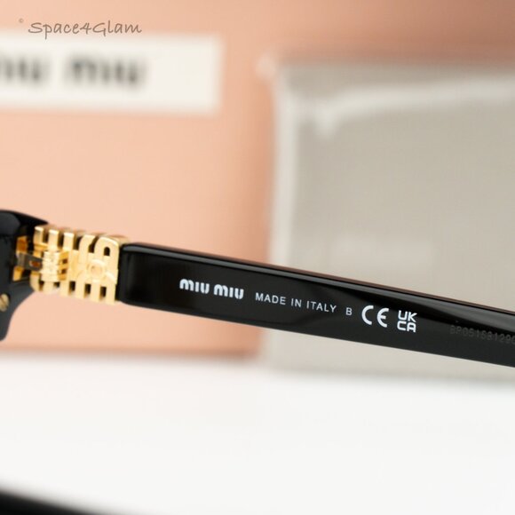 Miu Miu Women Eyeglasses Black Clear Blue Light Filter Square MU10ZS 1AB08N NEW main image 9